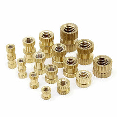 330Pcs M2 M3 M4 M5 Metric Female Thread Brass Knurled Nut Threaded Insert Embedment Nuts Assortment Kit