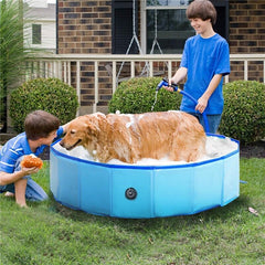 100*30cm Folding Dog Bath Pool Pet Swimming Bath Tub Kiddie Pool for Dogs Cats Kids Puppy Supplies