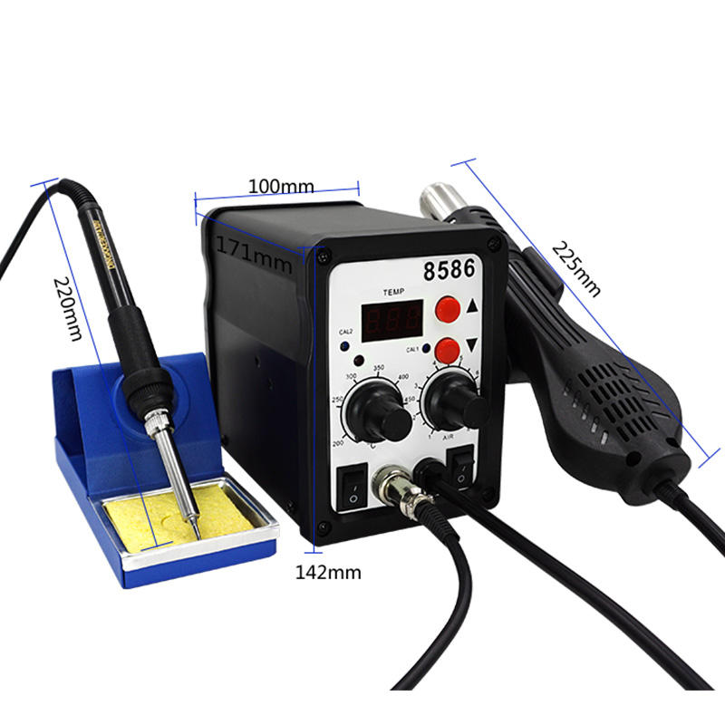 700W 2 in 1 ESD Soldering Station LED Digital Solder Iron Desoldering Station BGA Rework Solder Station Hot Air G-un