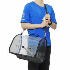 Transparent Handbag Travel Backpack Bird Carrier Cage Nests Pet Parrot Breathable