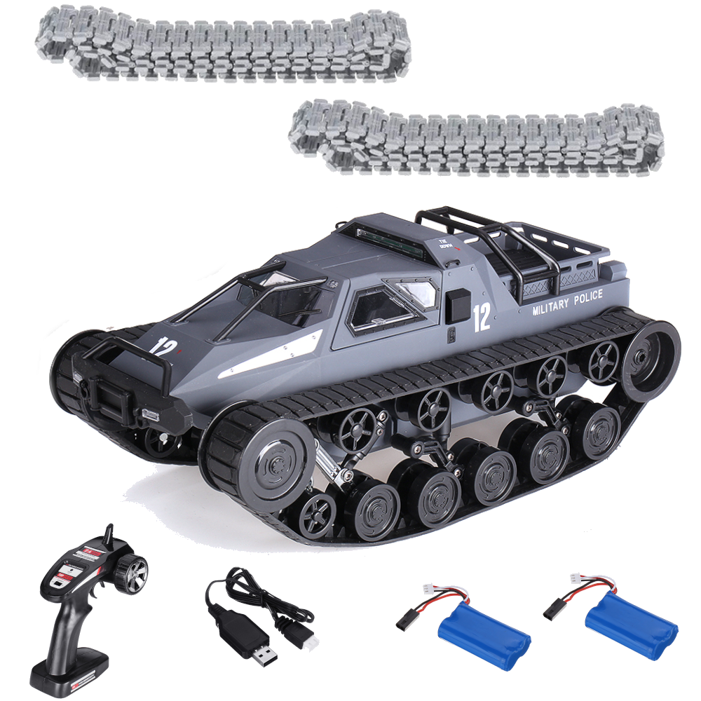 1/12 Drift RC Tank Car RTR with Two Batteries with LED Lights 2.4G High Speed Full Proportional Control RC Vehicle Models