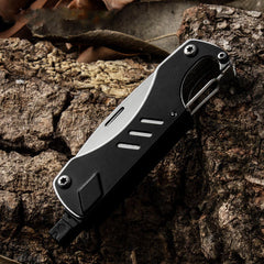 10 IN 1 55mm Steel Outdoor Survival Multi-functional Tools Screwdriver Bottle Opener Folding Knife