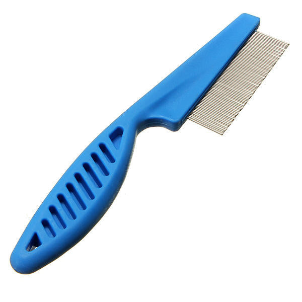 Pet Hair Grooming Comb Flea Shedding Brush Puppy Dog Stainless Pin Cat Supplies Cleaning