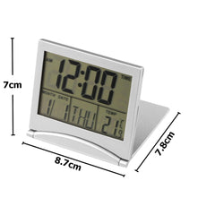 Digital LCD Screen Travel Alarm Clocks Table Desk Thermometer Timer Calendar