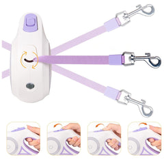 Nylon Retractable Dog Leash LED Flashlight Automatic Extending Walking Leads Traction Rope Dog Supplies