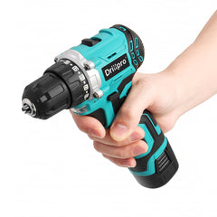 16.8V Brushless Electric Drill Driver Portable Rechargeable Screwdriver Power Tool W/ 1/2 Battery