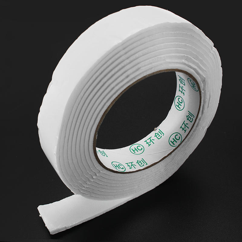 3m Long White PE Foam Double Sided Tape Strong Adhesive Sponge Mounting Tape 3 Widths