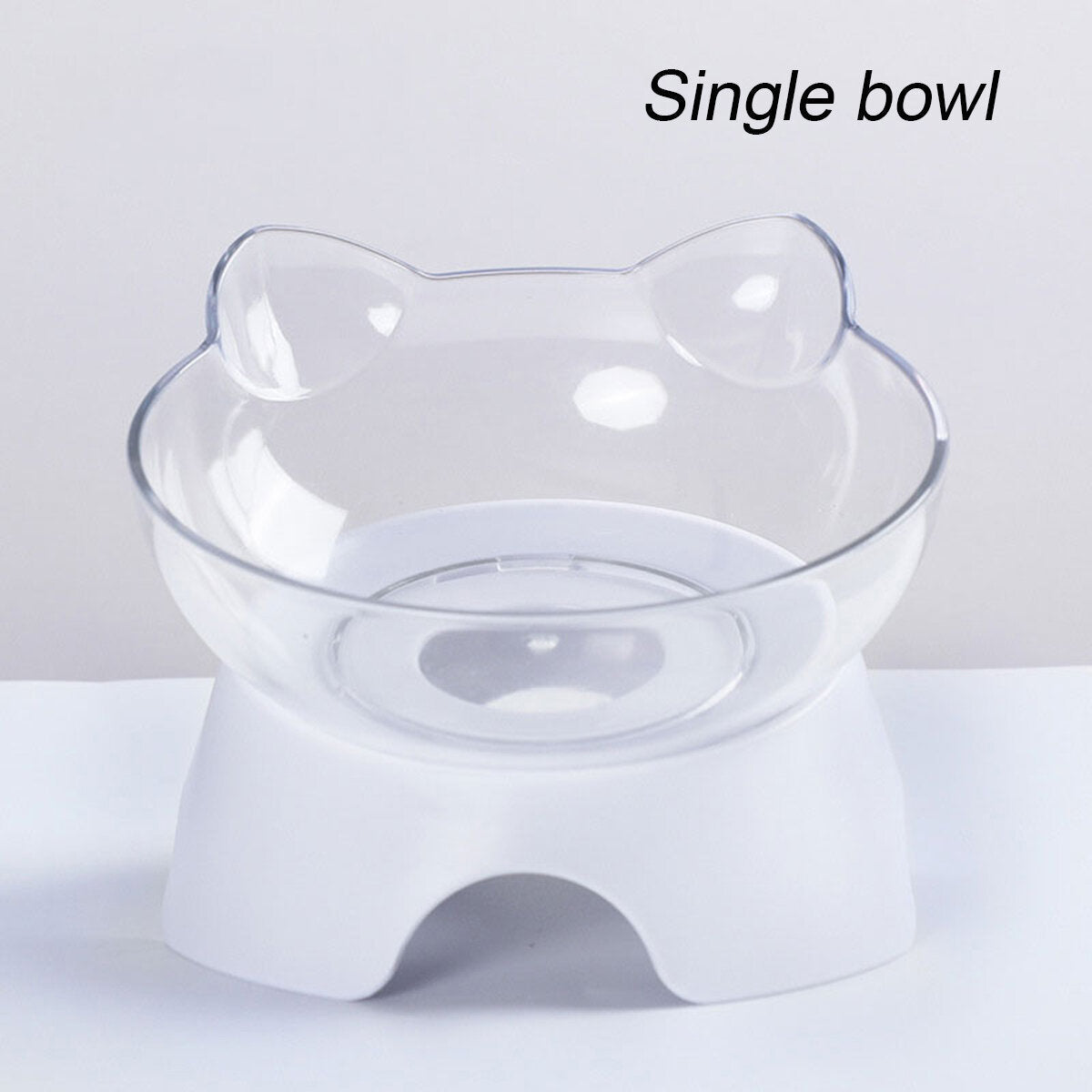 3 Types Oblique Cat Food Bowls Protecting Cervical Vertebra With Water Store Bottle Multi-function Pet Bowl 1/2 Bowls Set