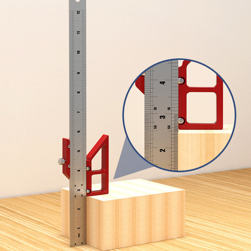 Multifunctional Woodworking Scribe and Marking Gauge - 45/90 Degree Angle Ruler