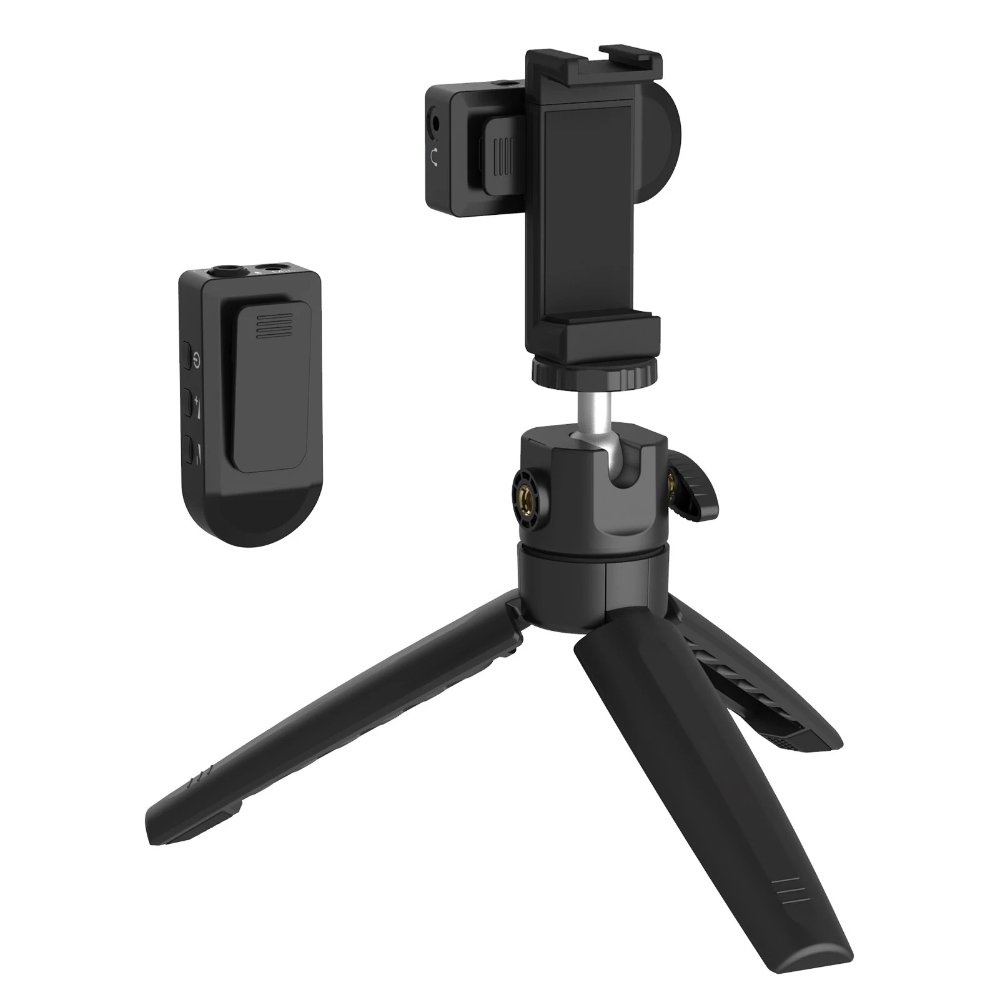 Wireless Lapel Microphone Receiver Kit mini 2.4G Video Recording Mic Tripod phone holder for Camera DSLR Smartphon