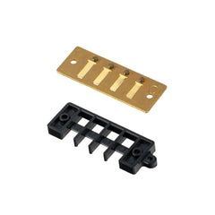 5pcs/1set 4 Holes Mini Harmonica Necklace Brass Reed +Environmental ABS Comb In Key of C Model Really Plays
