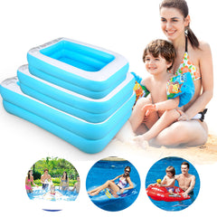 110/128/155cm Inflatable Swimming Pool Camping Garden Family Kids Paddling Pool
