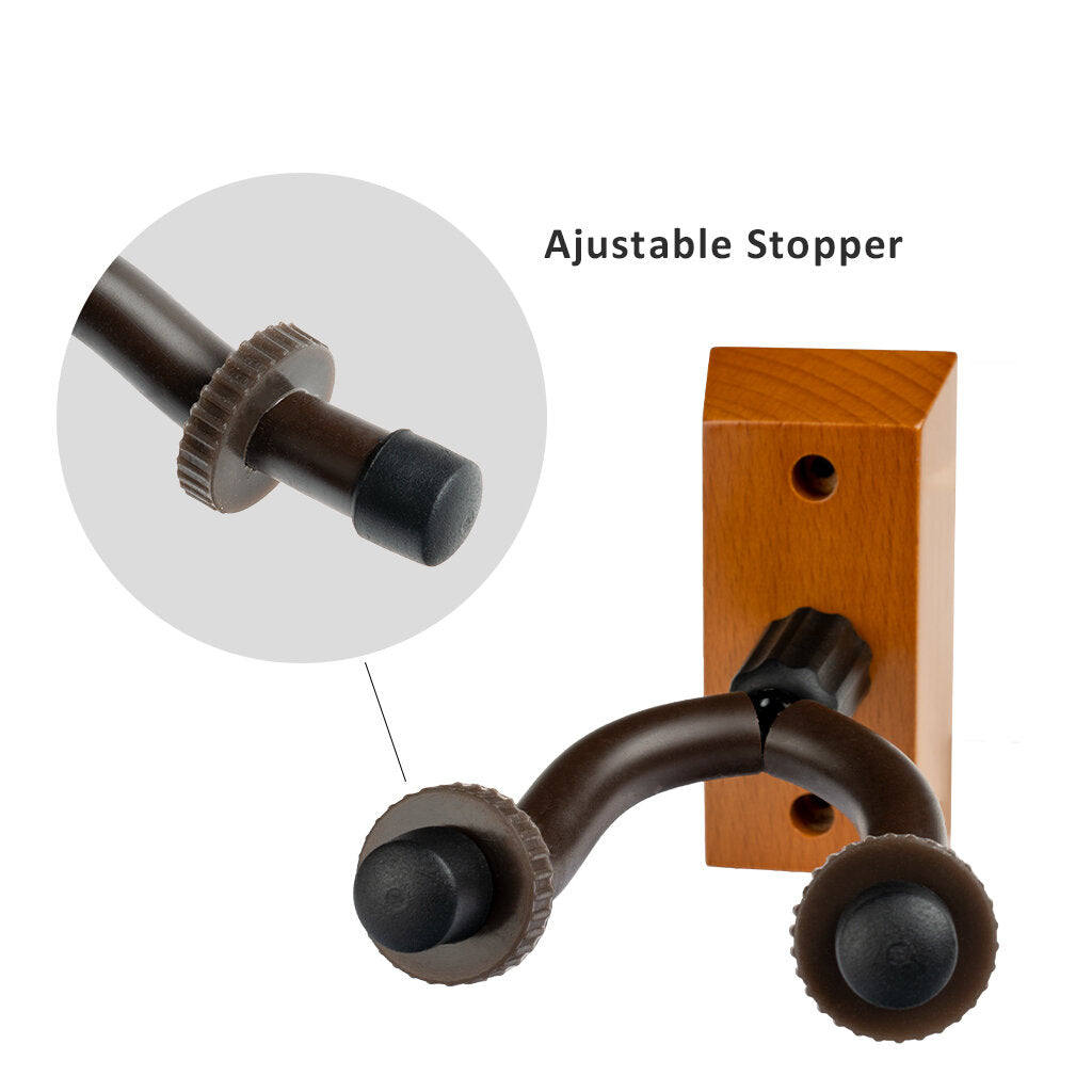 Guitar Wall Mount Hanger Walnut Guitar Hanger Wall Hook Holder Stand for Bass Electric Acoustic Guitar Ukulele