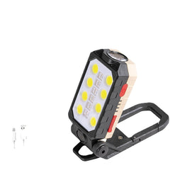 LED COB Rechargeable Magnetic Work Light Portable  Flashlight Waterproof Camping Lantern Magnet Design with Power Display