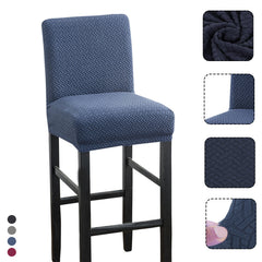 Dining Room Chair Seat Covers Slip Stretch Wedding Banquet Party Removable Stretch Polar Fleece Twill Bar Stool Chair Cover Slipcovers Hotel Counter Decor