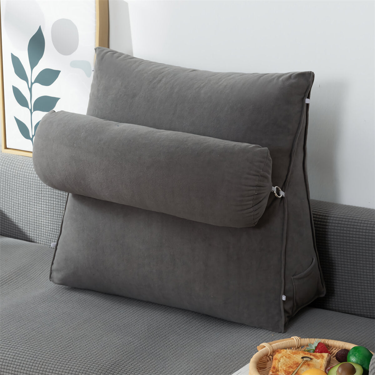 Sofa Back Cushion Bed Couch Seat Rest Pad Waist Support Backrest with Head Pillow Home Office Furniture Decorations