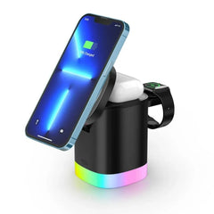 Fast Wireless Charger Dock for iPhone 12-14, AirPods, Apple Watch, Qi-enabled Devices