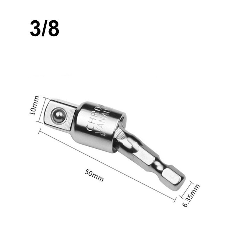 360 Rotary Screwdriver Extension Bar Hex Shank To Square Socket Drill Bits Bar Drill Socket Adapter