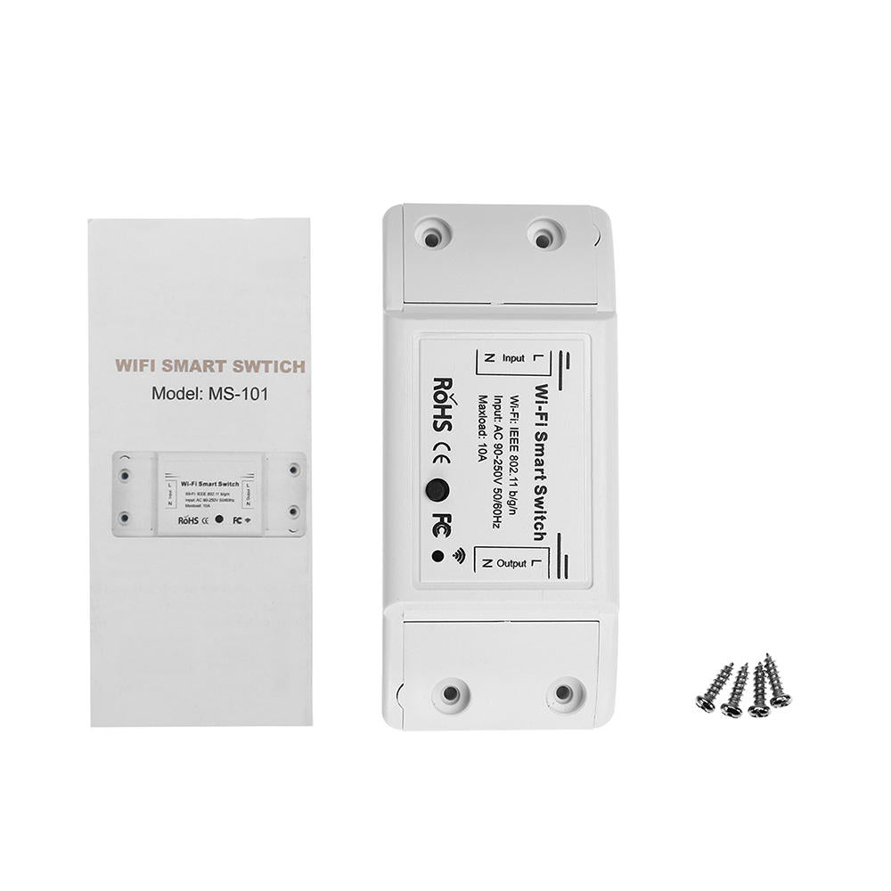 WiFi Smart 4pcs Light Switch Universal Breaker Timer APP Wireless Remote Control Works With Alexa Google Home