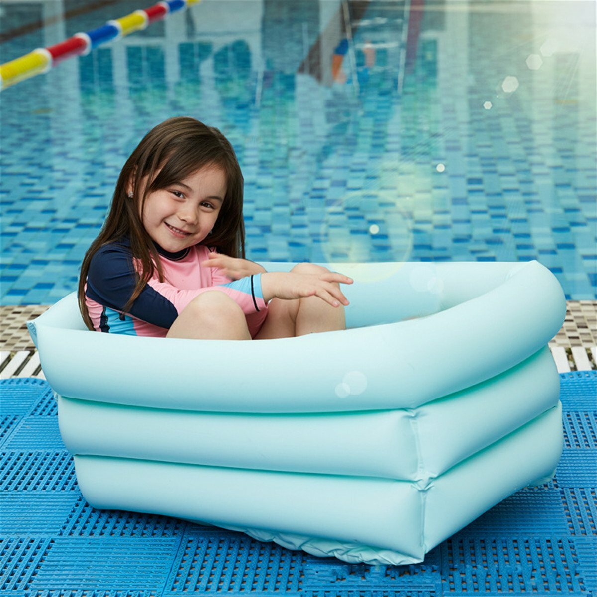 Inflatable Baby Tub Travel Bath Kids Shower Child Newborn Swimming Pool
