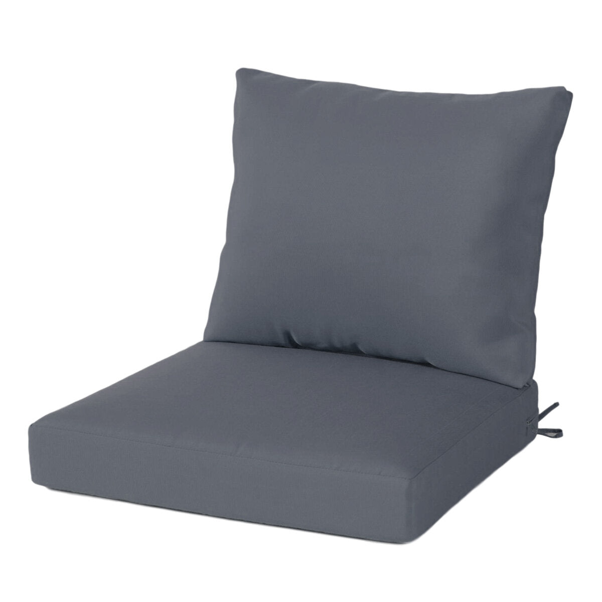 Deep Seat Cushion Set With Ties Outdoor Garden Patio High Rebound Foam Patio