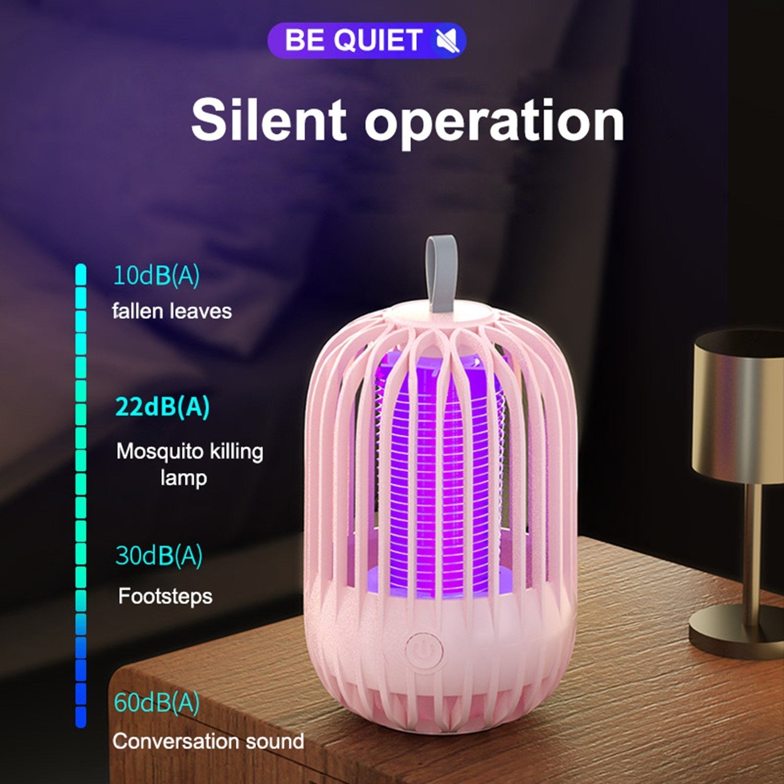 Battery-Powered Mosquito Killer Lamp - Electric Zapper & Night Light