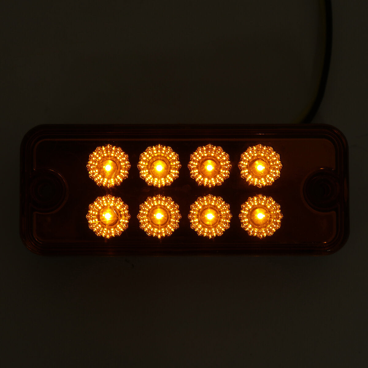 12V 24V Traffic Light Grille LED Warning Light Truck Trailers Amber Color Lamp