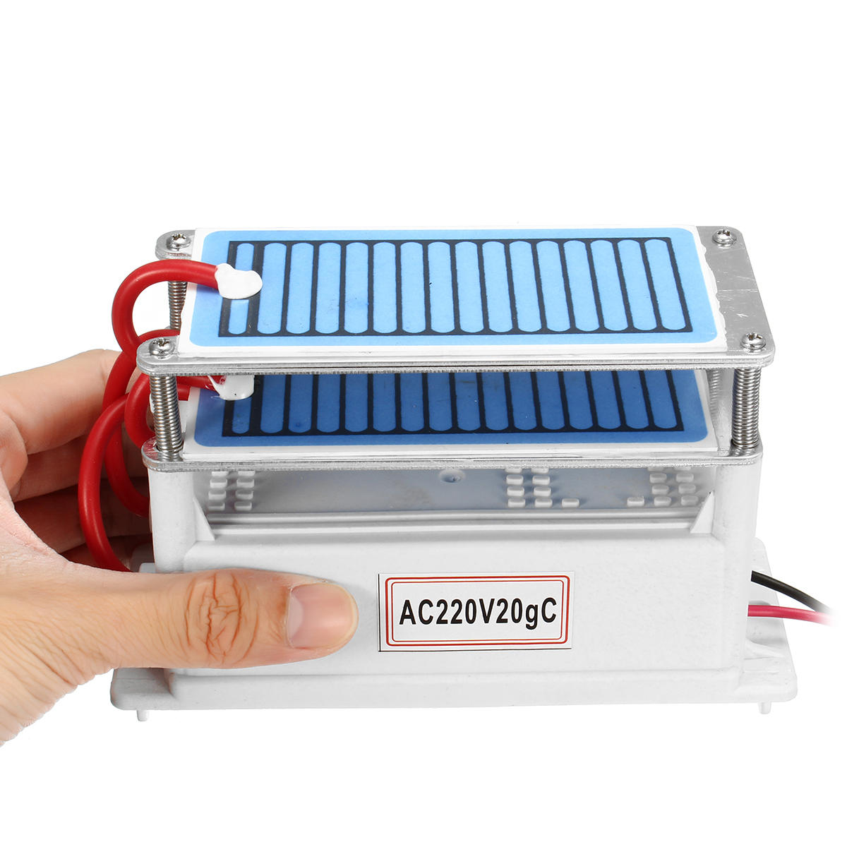 Ozone Generator 220V 20G/H Double Ceramic Plate Ozonizer Water Disinfection Treatment Air Purifier