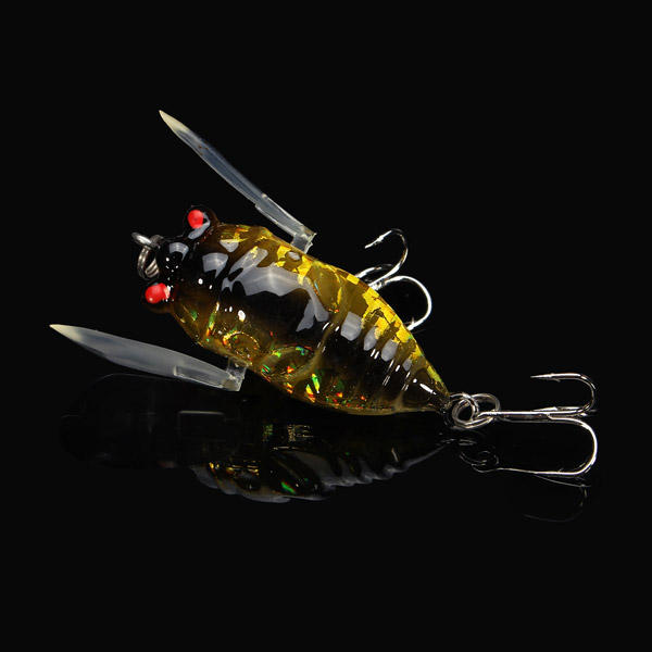 Cicada 6g Perch Insect Lure Bait Fishing Lifelike Bait with Hooks