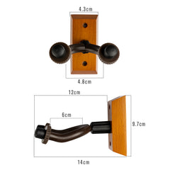 Guitar Wall Mount Hanger Walnut Guitar Hanger Wall Hook Holder Stand for Bass Electric Acoustic Guitar Ukulele