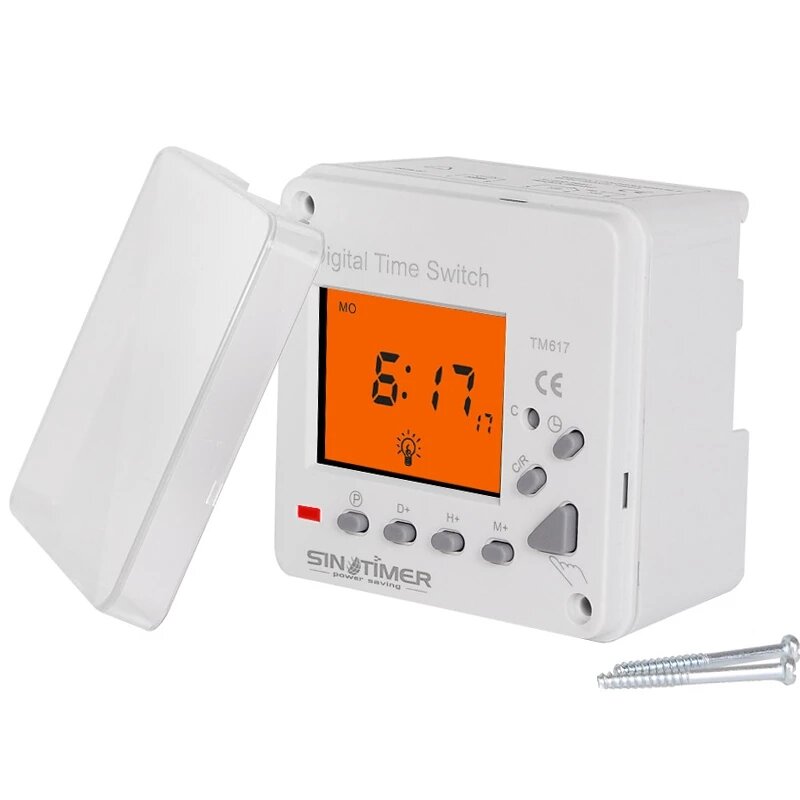 LCD Digital Display 7 Day Weekly Programmable 110V Timer Switch Time Relay Clock Controller with Backlight