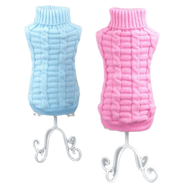 Solid Color Dog Cat Knitted Breathable Warm Sweater Winter Outwear Pet Supplies