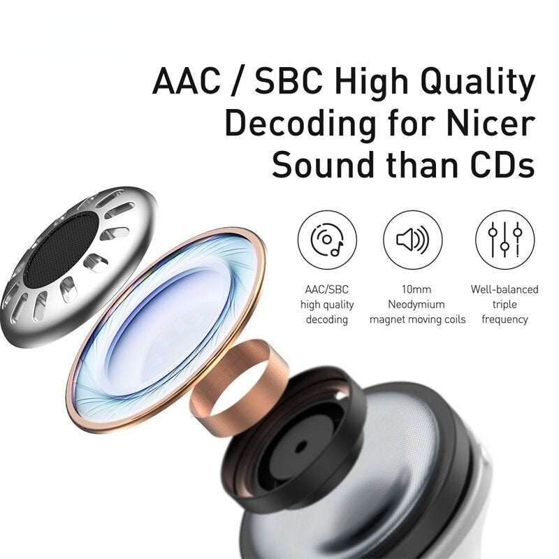 ANC TWS Earphones Wireless bluetooth 5.1 Headphones DSP Noise Reduction HIFI 10mm Dynamic Smart Touch In-Ear Earbuds with Mic