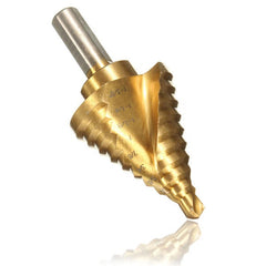 1/4 Inch to 1-3/8 Titanium Coated Step Drill Bit 9mm Round Shank