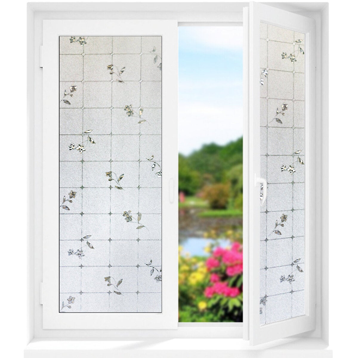 Frosted Privacy Glass Film Cling Anti-UV Cover Door Window Sticker Home Decorations