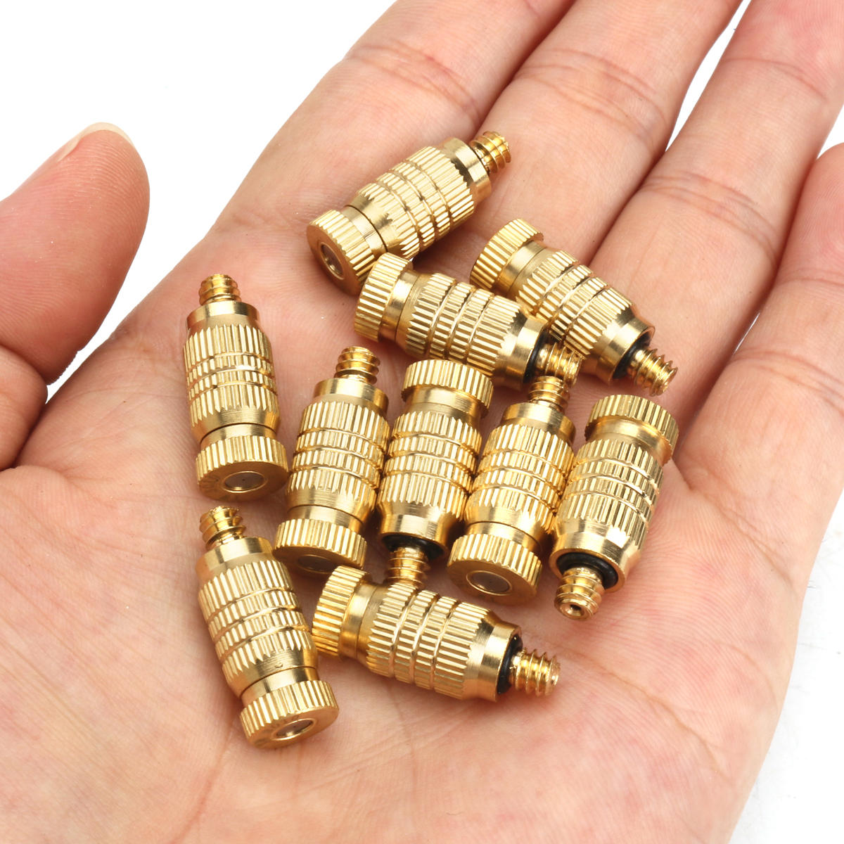 10Pcs 4mm Male Threaded Brass Fogging Nozzle Spray Sprinkler Head Irrigation Cooling