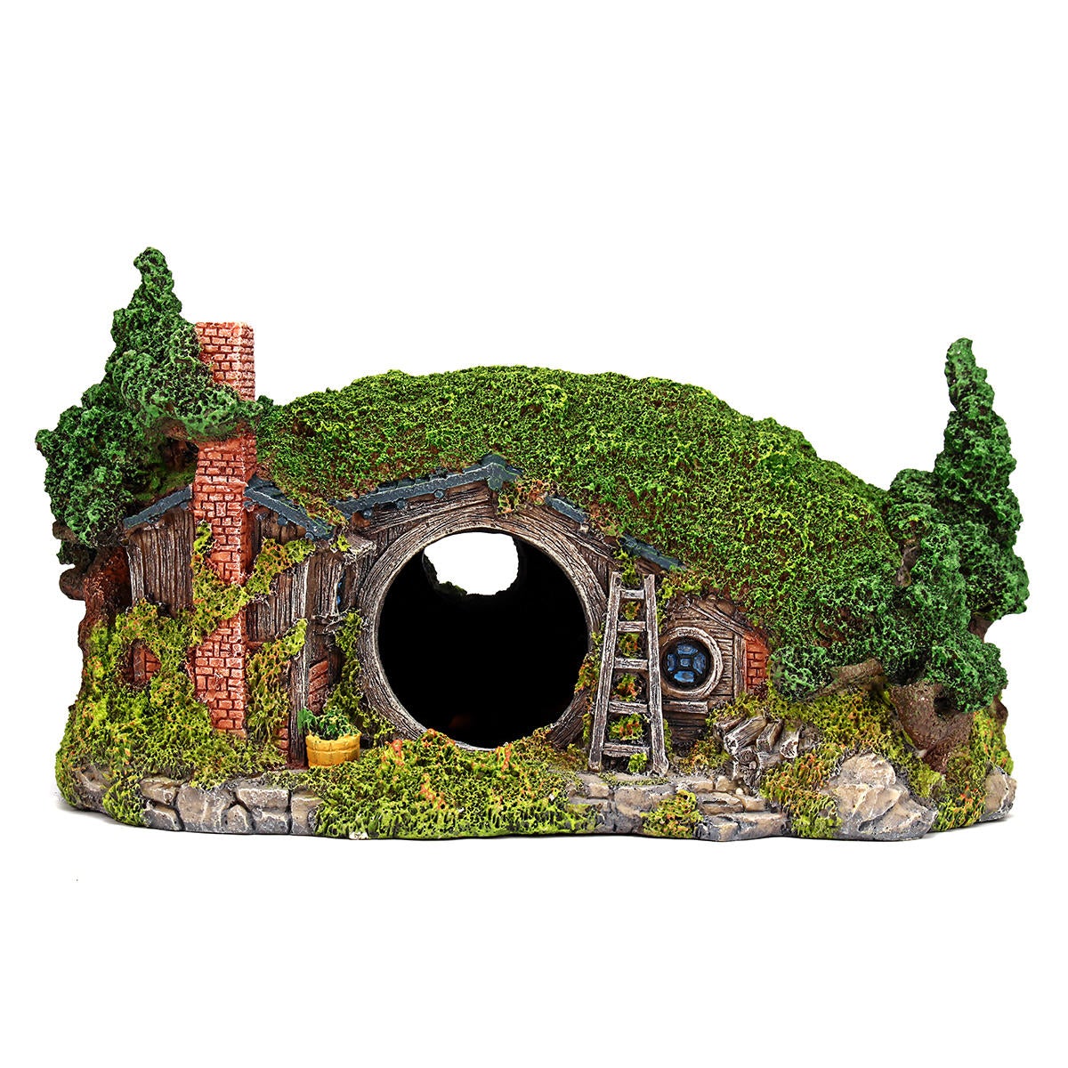 Aquarium Ornament Dwarf House Fish Tank Landscape Hiding Cave Decorations