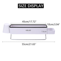 Wall Mounted Multi-function Storage Rack Home Bathroom Shelf Organizer Holder Toothbrush Holder