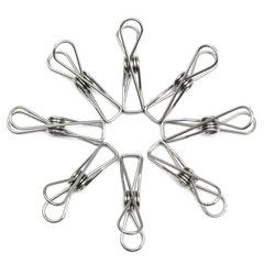 20Pcs Stainless Steel Clothes Pegs Metal Clips Hanger for Socks Underwear Towel Sheet