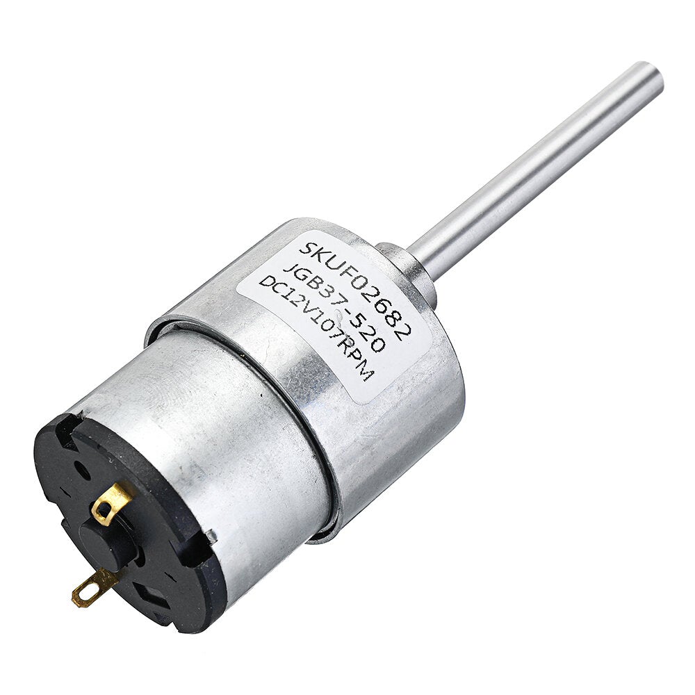 DC 12V Gear Motor 107RPM Geared Reducer Motor 6MM 50D Long Shaft Motor