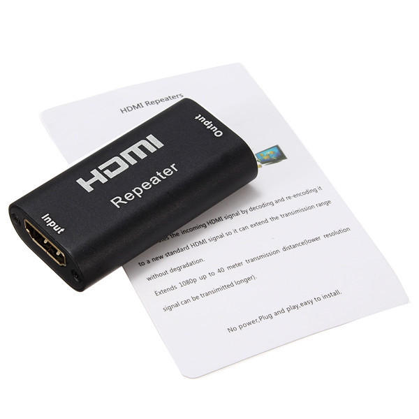 Mini 130FT Full HD 1080P 1.65Gbps HD Repeater Extender Amplifier Booster 3D