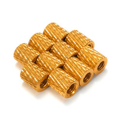 M3AS1 10Pcs M3 6mm Knurled Standoff Aluminum Alloy Anodized Spacer