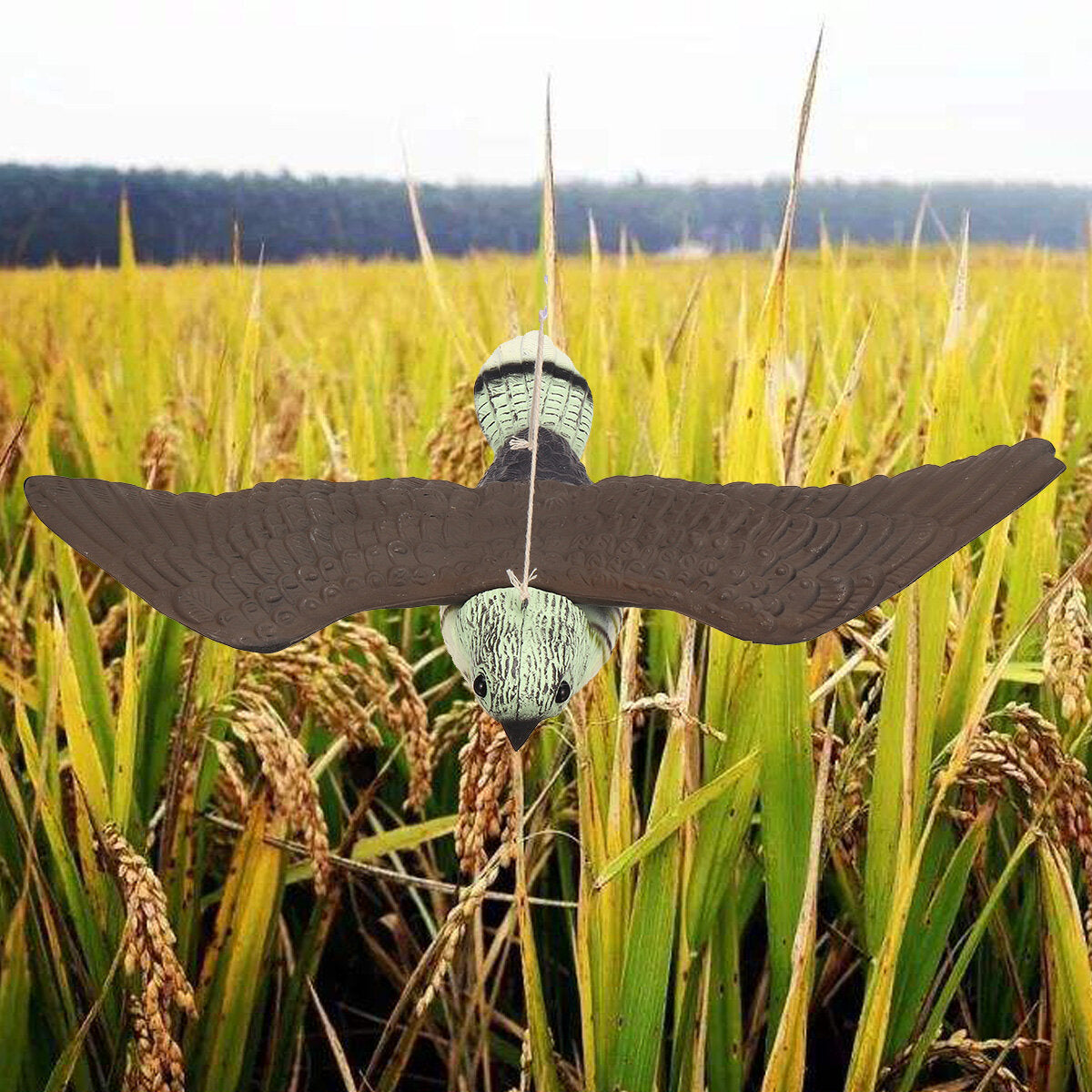 3D Hunting Decoy Flying Falcon Hawk Bird Artificial Flying Hawk Deterrent Scarer Garden Yard Hanging Repellent Pest Supplies