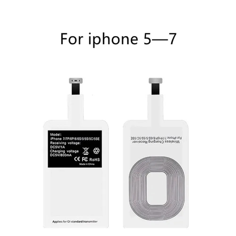 Qi Wireless Charger Receiver Support Type C  MicroUSB Fast Wireless Charging Adapter For iPhone5-7 Android phone Wireless Charge