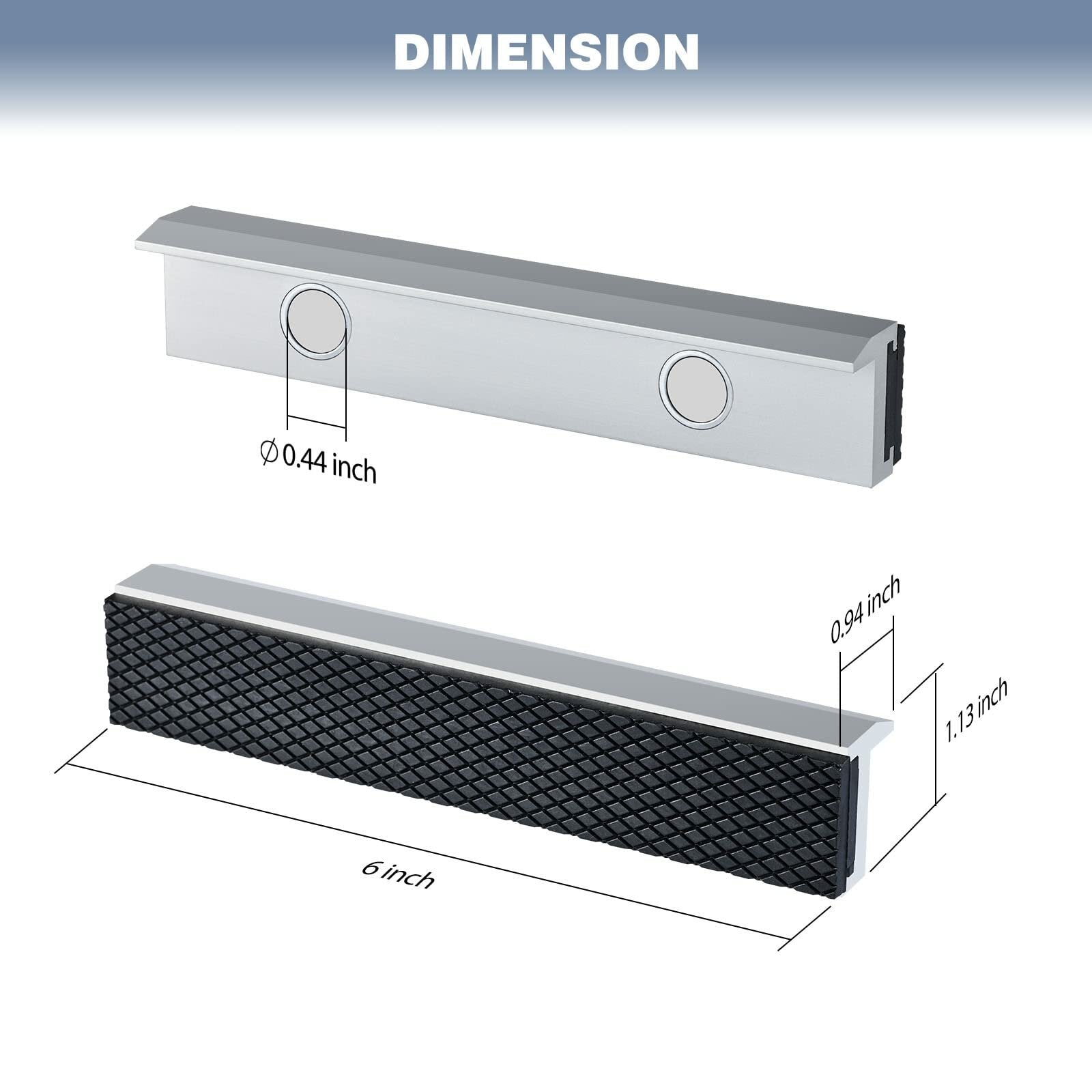 2pcs Universal Soft Vice Jaws Pads with Strong Rare Earth Magnets