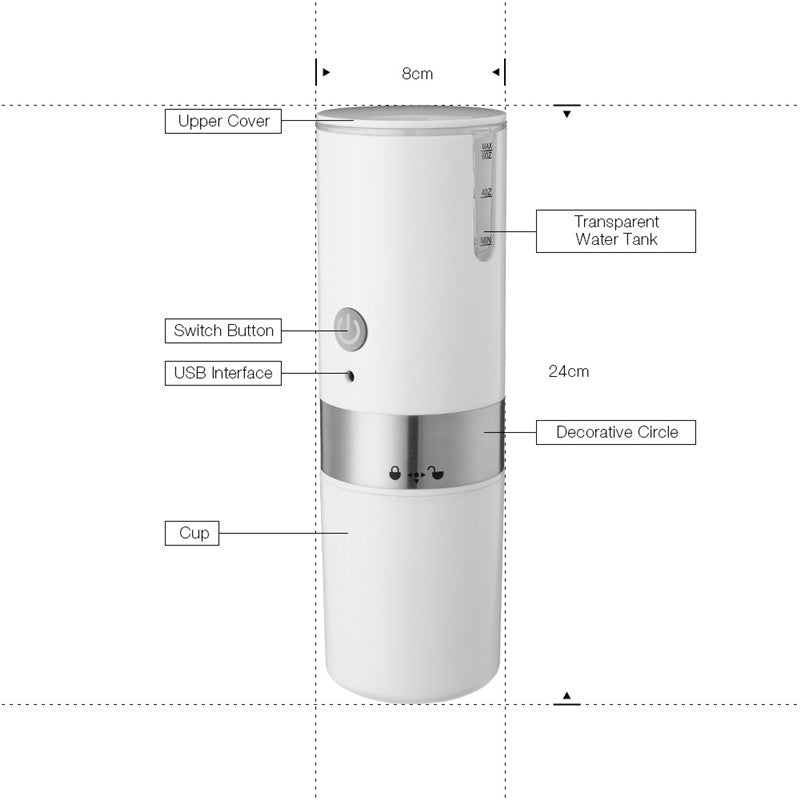 Mini Electric Portable Coffee Maker Espresso Handheld Machine