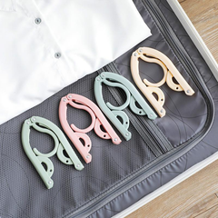 Folding Travel Hanger Portable Clothes Brace Household Windproof Non-slip Plastic Cloth Hanger