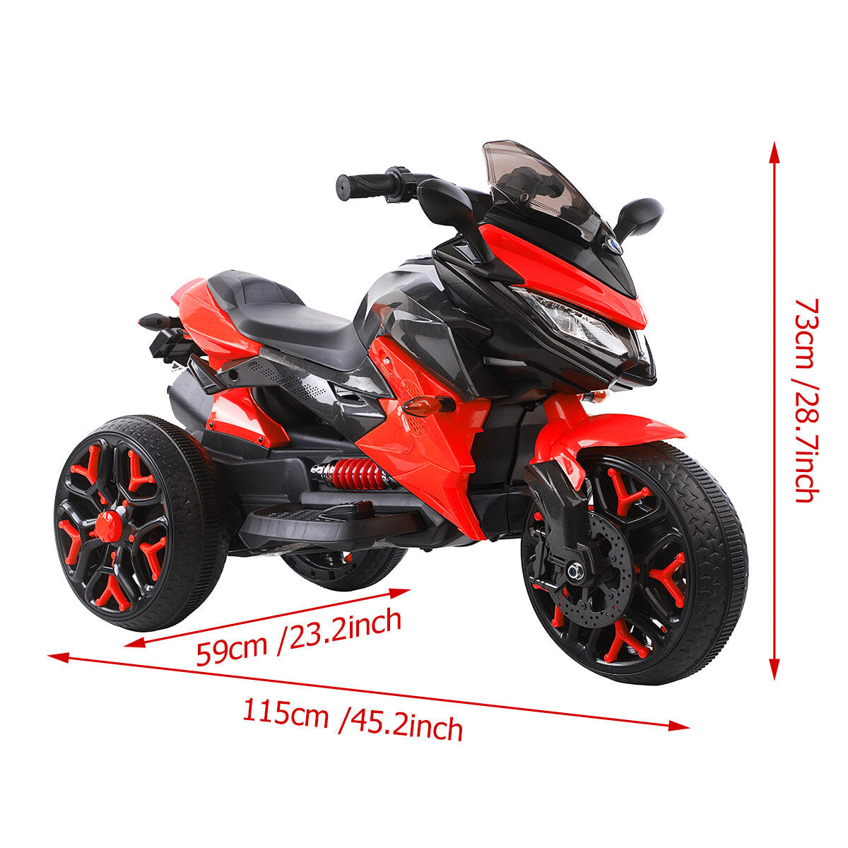 Kids Motorcycle Ride On Toy 3-Wheels Battery Powered Electric Motorbike for Kids 3-8 years