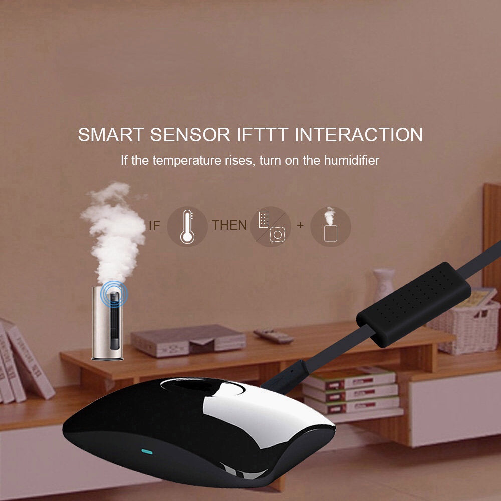Smart Remote Control Universal Remote Control Hub With HTS2 Temperature & Humidity Sensor USB Cable Set Works With Alexa Google Home IFTTT