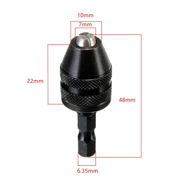 0.3-3.6mm Quick Change Chuck with Hexagonal Handle Shank